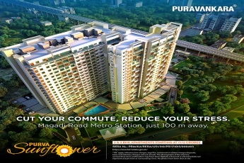 Book 2 & 3 BHK @ Rs 1.12 cr at Purva Sunflower in Bangalore